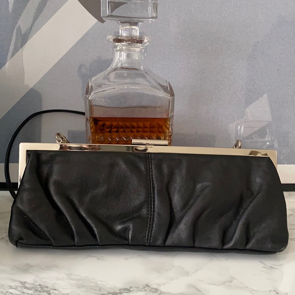 Rectangular Black Clasp Bag